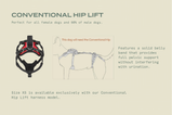 Help 'Em Up Front and Rear U-Band Harness (for male dogs needing extra room)
